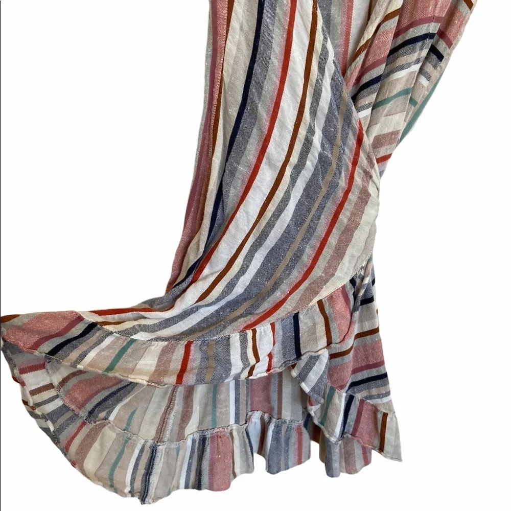 Free People Wrap It Up Multi Strips Dress